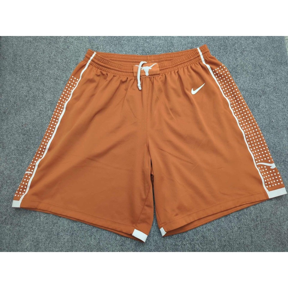 Nike Texas Longhorns Men's XL Activewear Shorts Burnt Orange White Drawstring